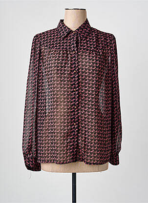 Chemisier tissage crêpe manches longues rose YEST femme