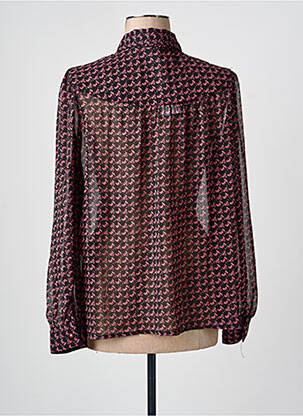 Chemisier tissage crêpe manches longues rose YEST femme