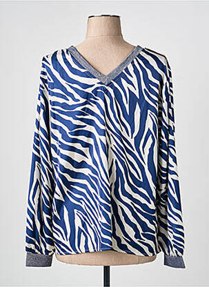 Blouse manches longues manches longues bleu JOY femme