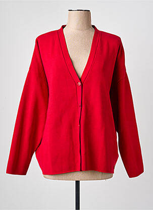 Gilet manches longues stretch rouge MAT. femme
