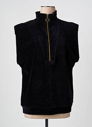 Sweat-shirt stretch sans manche noir YEST femme