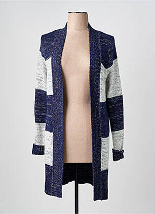 Gilet manches longues bleu INTOWN femme