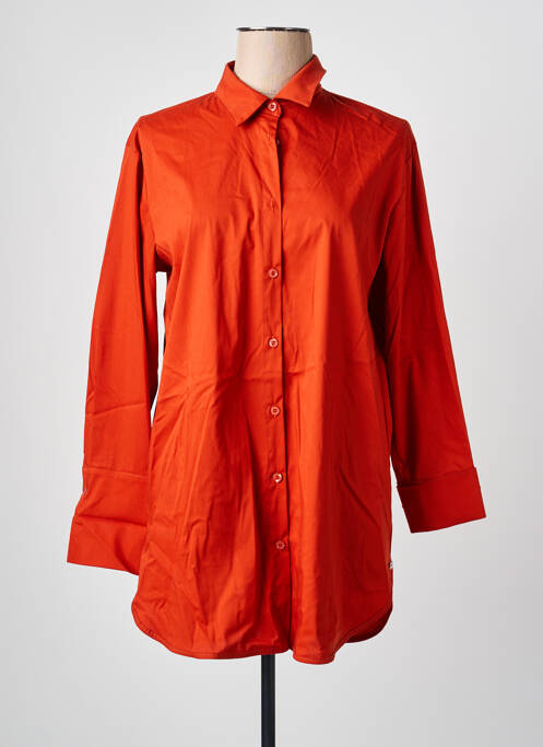 Tunique manches longues col chemisier orange DANIELA COOL femme