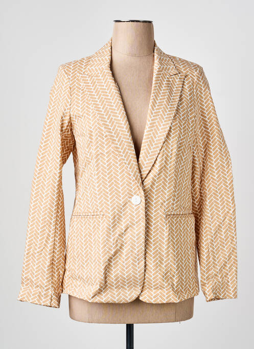 Blazer finition intérieure biaisée marron ESQUALO femme