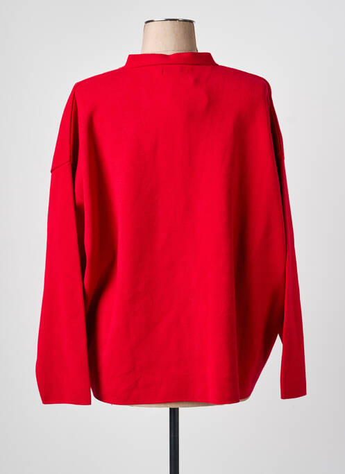 Gilet manches longues rouge MAT. femme