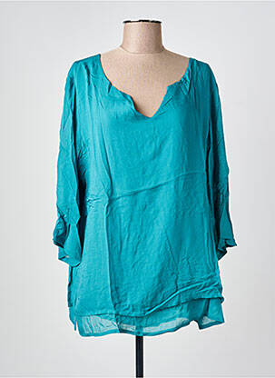 Blouse manches 3/4 manches 3/4 bleu SEMIOLOGY femme