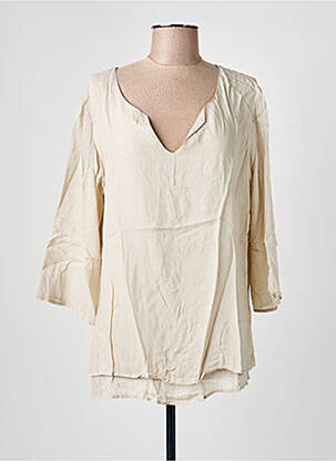Blouse manches 3/4 manches 3/4 beige SEMIOLOGY femme