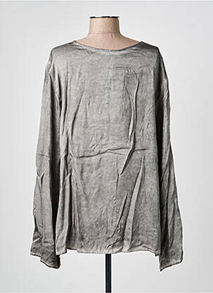 Top coupe fluide manches longues gris SEMIOLOGY femme