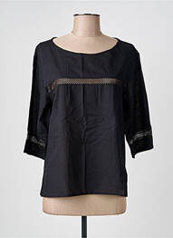 Blouse col rond manches 3/4 noir SEMIOLOGY femme