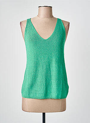 Top coupe cintrée fines bretelles vert ESQUALO femme