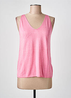 Top coupe cintrée fines bretelles rose fonce ESQUALO femme