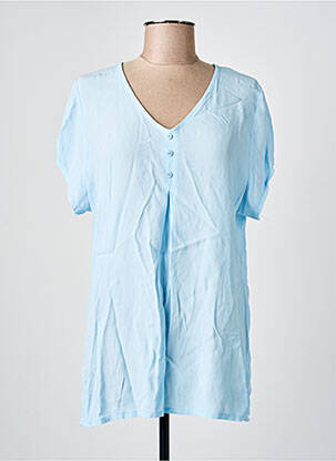 Blouse manches courtes manches courtes bleu AN II VITO femme