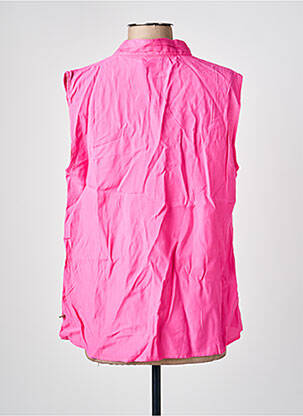Top col v sans manche rose YEST femme