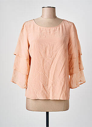 Blouse col rond manches longues beige MALVIN femme