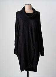 Robe pull resserrée sur le bas manches longues noir ADIA femme