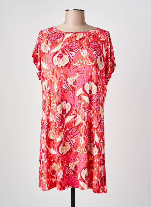 Tunique manches courtes coupe cintrée rose YEST femme