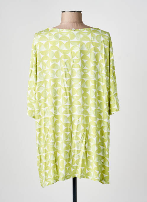 Tunique manches courtes coupe fluide vert YESTA femme
