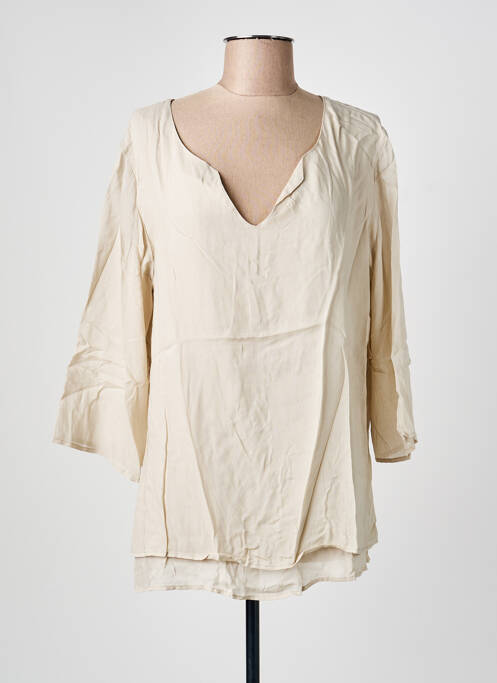 Blouse manches 3/4 manches 3/4 beige SEMIOLOGY femme