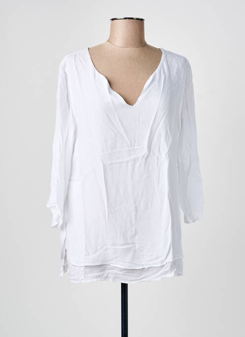 Blouse manches 3/4 manches 3/4 blanc SEMIOLOGY femme