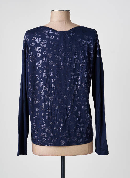 Top imprimé fantaisie manches longues bleu MALVIN femme