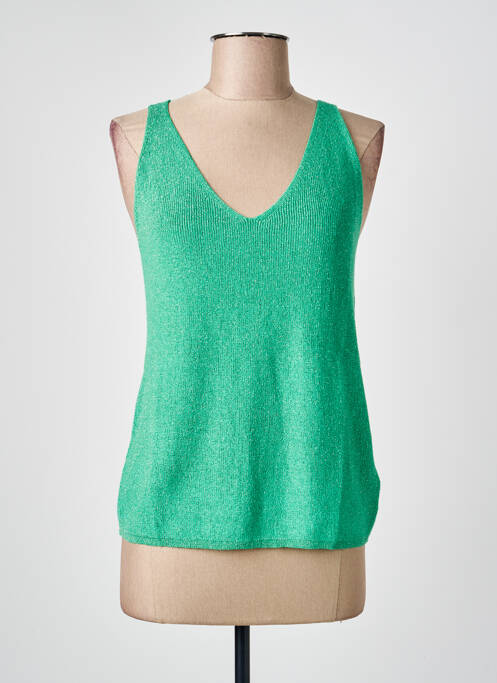 Top coupe cintrée fines bretelles vert ESQUALO femme