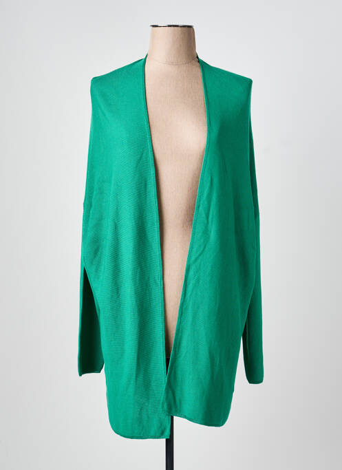 Gilet manches longues manches longues vert ANGE femme