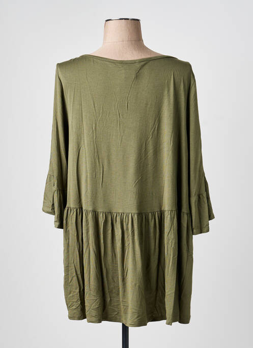 Tunique manches longues col v vert AN-VITO femme