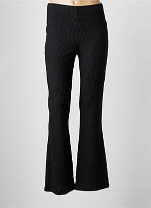 Pantalon flare taille élastique noir YEST femme