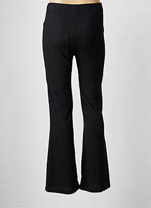 Pantalon flare taille élastique noir YEST femme