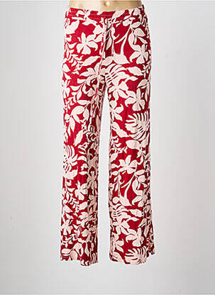 Pantalon droit taille élastique rouge YEST femme