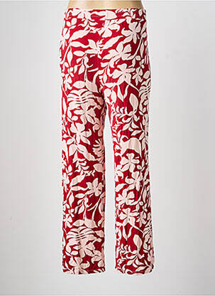 Pantalon droit taille élastique rouge YEST femme