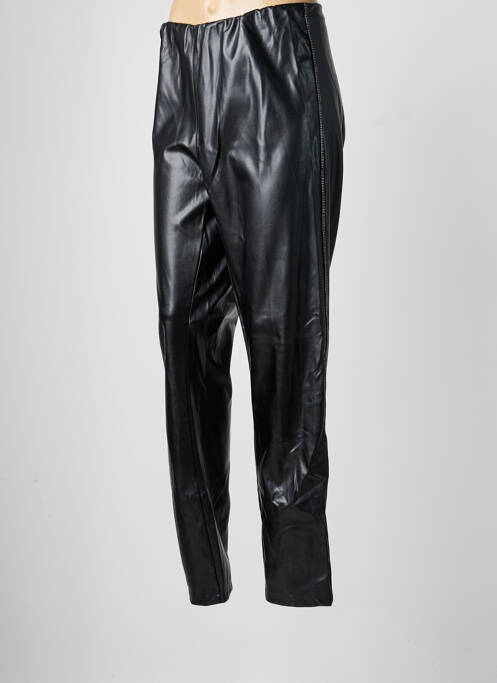 Pantalon droit taille élastique noir ONE O ONE femme