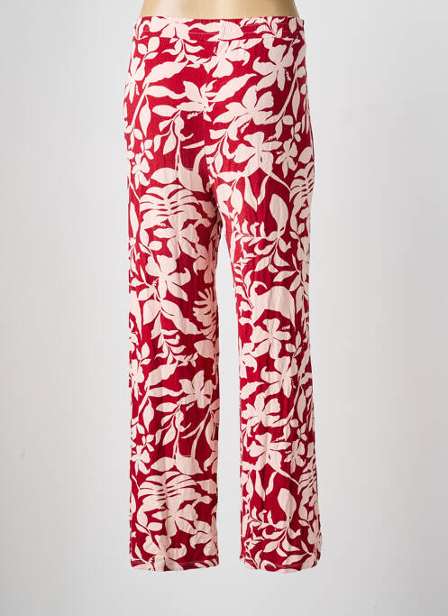 Pantalon droit taille élastique rouge YEST femme