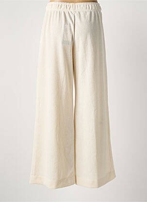 Pantalon flare taille élastique beige MAT. femme