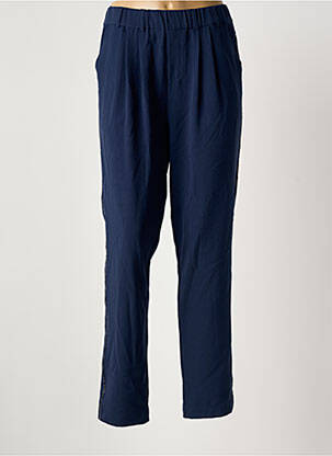 Pantalon droit taille élastique bleu INTOWN femme