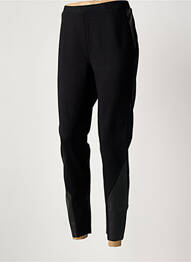 Pantalon 7/8 taille élastique noir YESTA femme