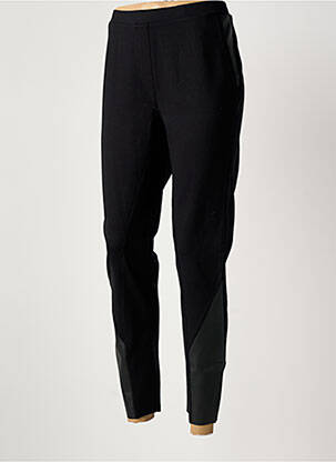 Pantalon 7/8 taille élastique noir YESTA femme