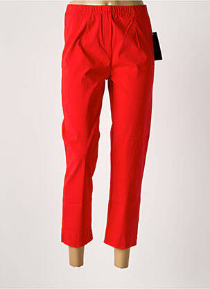 Pantalon 7/8 taille élastique rouge OLIVER JUNG femme