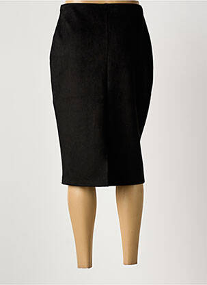 Jupe mi-longue coupe droite noir ONE O ONE femme