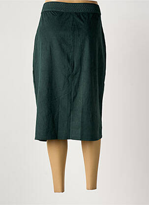 Jupe mi-longue coupe droite vert YESTA femme