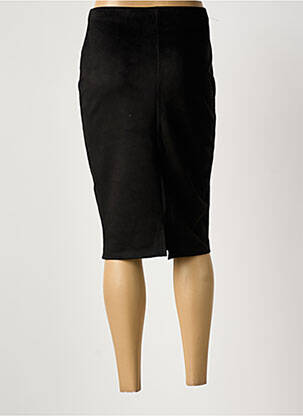 Jupe mi-longue taille élastique noir 100 % FEMININ PARIS femme