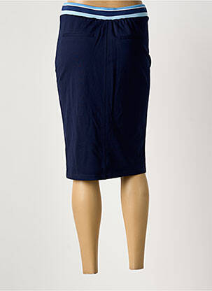 Jupe mi-longue coupe droite bleu MALVIN femme