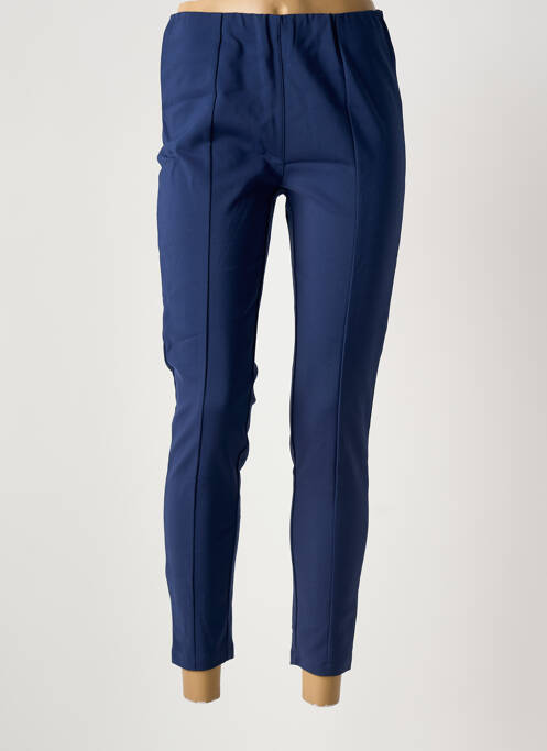 Pantalon slim taille élastique bleu YEST femme
