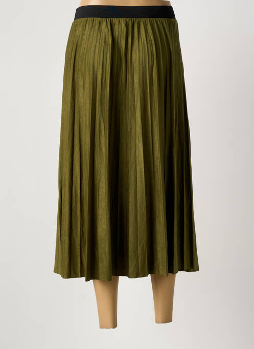 Jupe mi-longue coupe évasée vert YEST femme