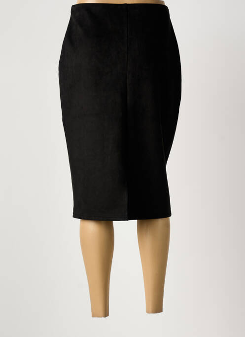 Jupe mi-longue coupe droite noir ONE O ONE femme