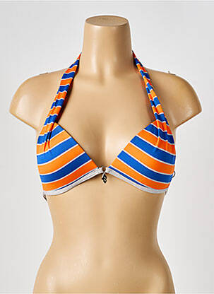 Haut de maillot de bain stretch haut soutien-gorge push-up bleu BIKINI BAR femme