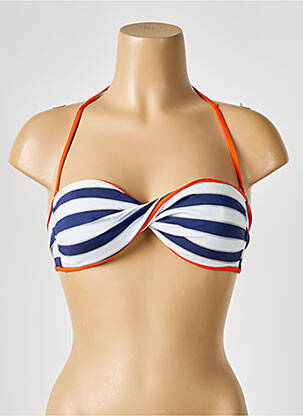 Haut de maillot de bain stretch haut soutien-gorge moulé bleu BIKINI BAR femme