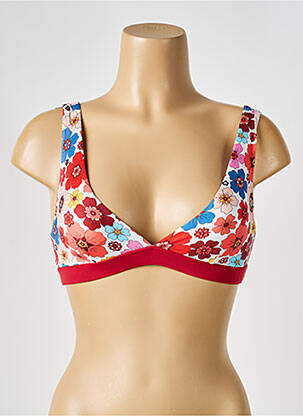 Haut de maillot de bain stretch haut soutien-gorge moulé rouge BIKINI BAR femme