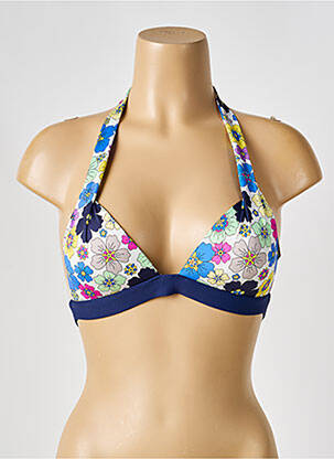 Haut de maillot de bain stretch haut soutien-gorge push-up bleu BIKINI BAR femme