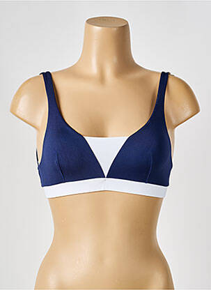 Haut de maillot de bain stretch haut triangles bleu IODUS femme